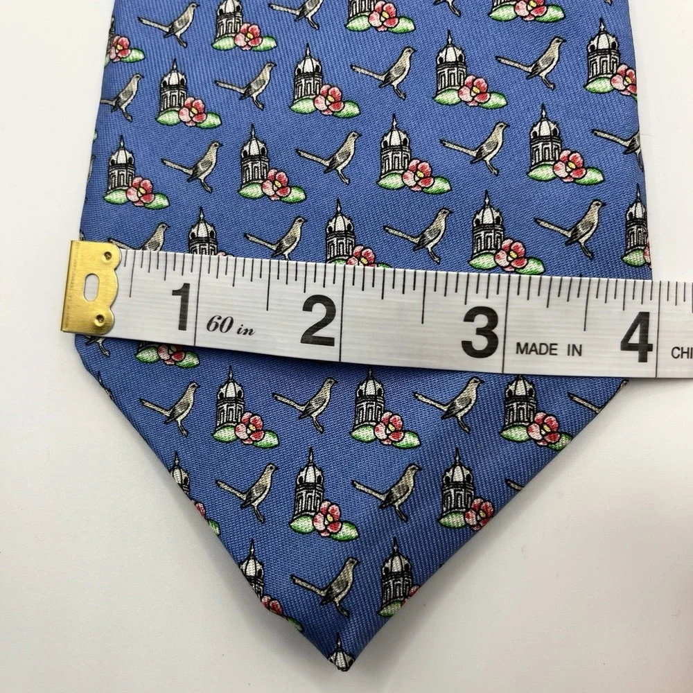 Vineyard Vines Men's Neck Tie Monroe County Heritage Museum Birds/Flowers